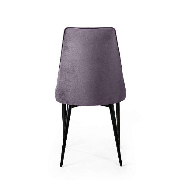 Стул Oliver, бархат серый 27/ чёрный конус - Вид 7