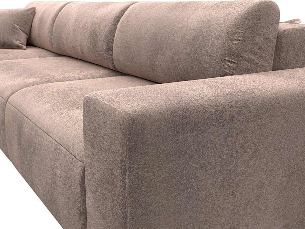 Диван угловой Лига-036 НПБ Классик Лонг левый угол Велюр бежевый - Вид 4