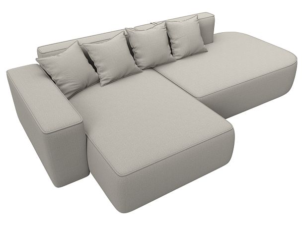 Диван угловой Лига-065 угол левый Рогожка бежевый - Вид 5