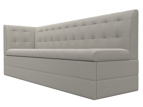 Диван кухонный Бриз с углом слева Рогожка бежевый - Вид 3