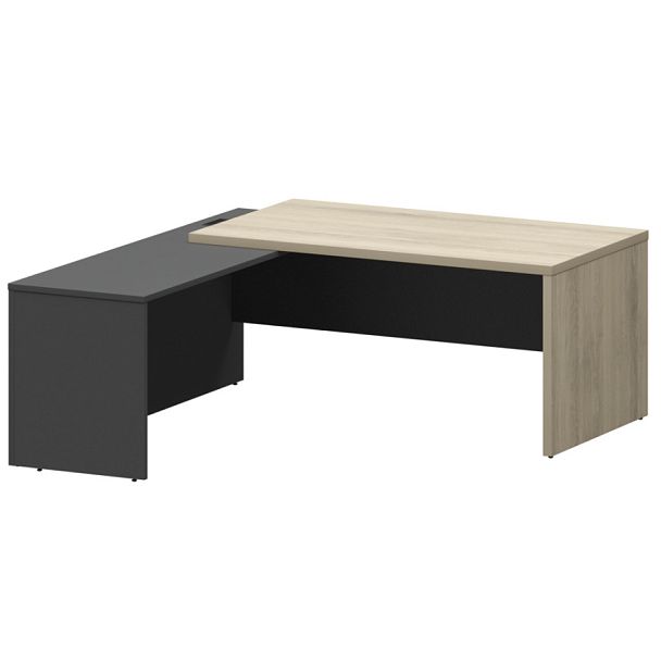 Стол руководителя левый KZP-18L Кронберг/Графит 1800x2000x750 Кортез - Вид 1