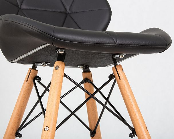 Стул барный DOBRIN BUTTERFLY BAR (ножки светлый бук, цвет чёрный) - Вид 9