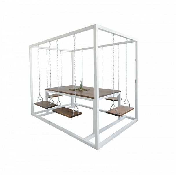 Стол с качелями - лофт, шестиместная - Вид 1