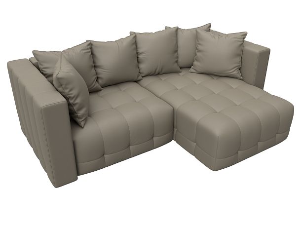 Диван угловой Лига-052 НПБ угол универсальный Экокожа бежевый - Вид 6