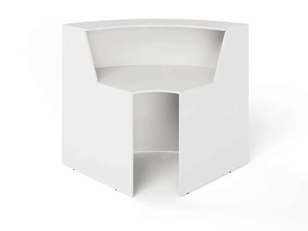 ЛАЙТ / LIGHT RLG069-7x7 Блок ресепшн с полкой 70x70x125 Белый - Вид 1