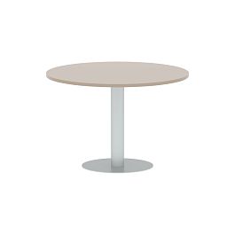 Конференц стол ПРГ-100 Мокачино/Алюминий D1000х750 - Фото предпросмотра