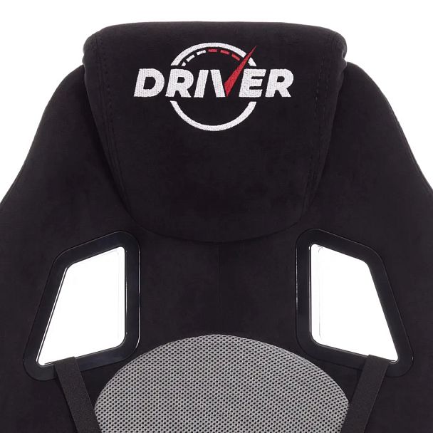 Кресло Драйвер/Driver (22), флок/ткань, черный/серый - Вид 8
