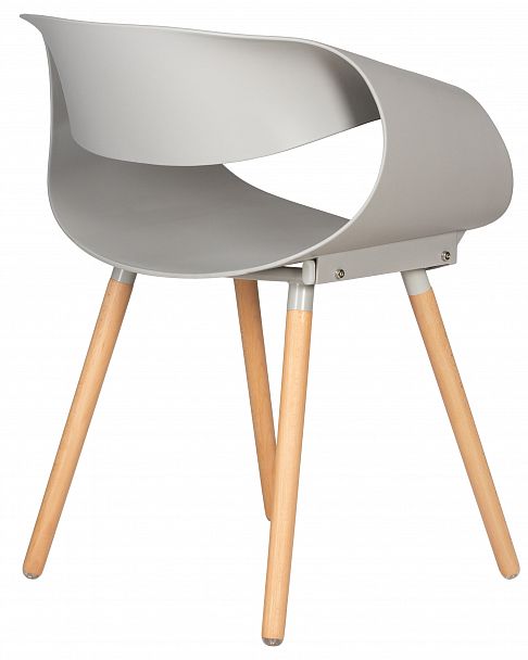 Стул обеденный DOBRIN ALIEN (ножки светлый бук, цвет светло-серый (GR-01)) - Вид 4