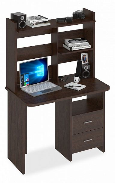 Стол компьютерный Домино Lite СКЛ-Прям100Р+НКЛ-100 Венге - Вид 1