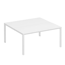 Рабочая станция на металлокаркасе КФ (2х160) Комфорт КФ К.Б1 1146 БП белый премиум / белый - Фото предпросмотра