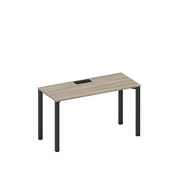 Стол письменный на металлокаркасе, столешница с заглушкой Space+ А1 ЧР 004 ВЛ вяз либерти/ черный гладкий - Фото предпросмотра