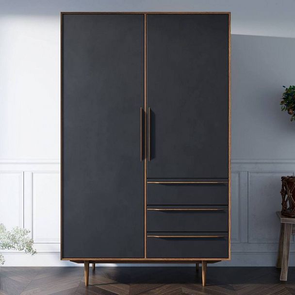 Шкаф 2х дверный "Bruni Black" BR-27 - Вид 4