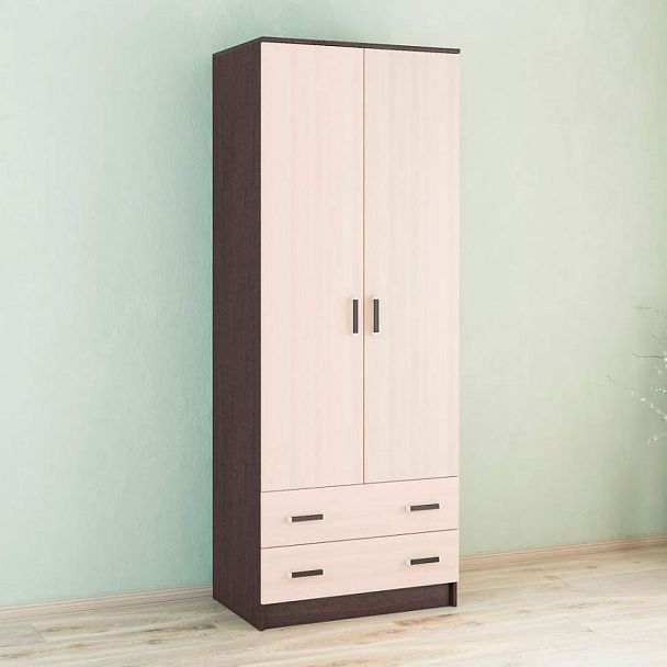 Шкаф комбинированный Лагуна-08 Б/З  (800*2100*510) венге/дуб молочный - Вид 1