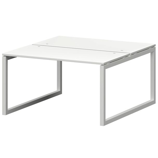 Бенч двойной на металлокаркасе СМС2-О-12К.149.Пр50 Белый/Белый 1200x1496x750 Смарт - Вид 1