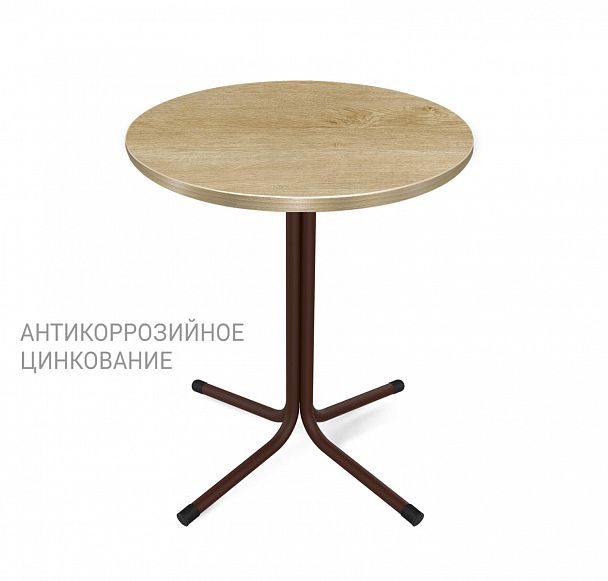 Стол Sheffilton SHT-TU7-1/TT 60 ЛДСП корич.муар(цинк)/черный/дуб песочный - Вид 2