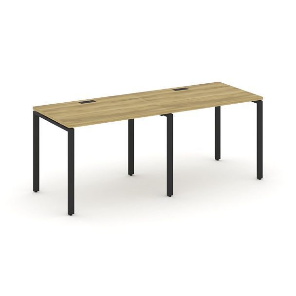 Concept Рабочая станция 2 места CN.ORS-001 Дуб Винченцо/Металл Черный 1960*720*750 - Вид 1