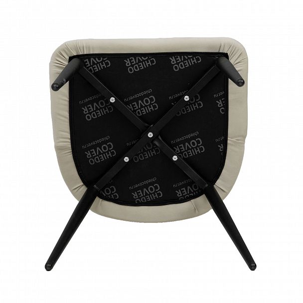 Стул Аэр, ножки черные, велюр бежевый - Вид 8