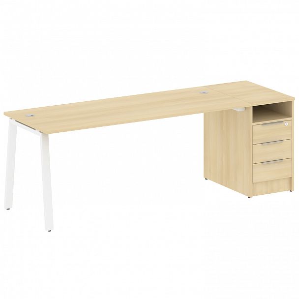 Рабочая станция "Metal System" БА.РС-СТП -1.5 акация/белый - Вид 1