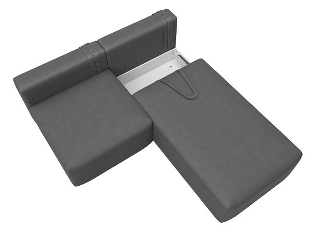 Диван угловой модульный Лига-060 НПБ угол универсальный Искусственная замша серый - Вид 7