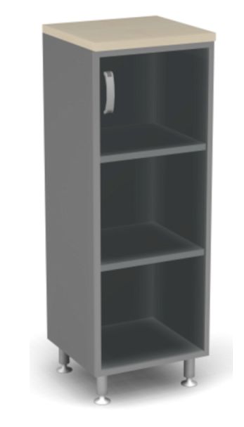 Стеллаж витрина L,R Берлин Береза Майнау/Серый ШС3-45 - Вид 1