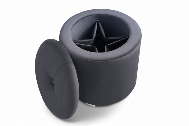 Пуф "Круглый" серый - Вид 1