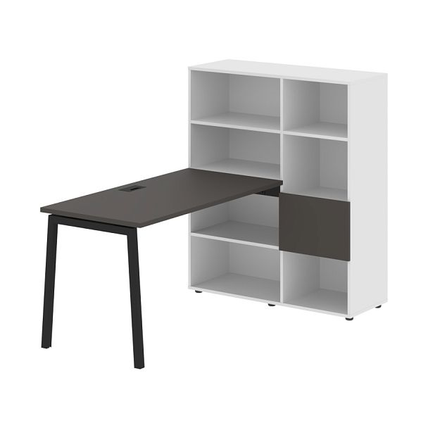 Стол-стеллаж ELRST 1113 Мокко/Черный/Белый 1790х1120х1355 EDIS - Вид 1