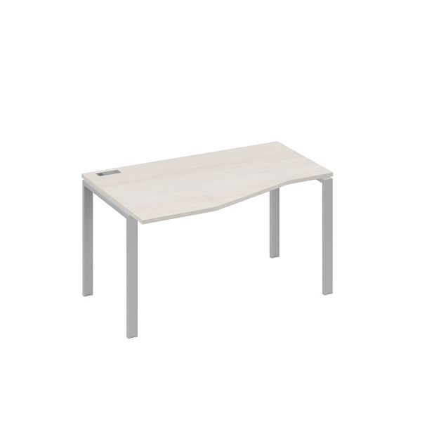 Стол эргономичный левый "Техно" на металлокаркасе UNO A4 А4 Б1 063 БП дуб / металлокаркас серый - Вид 1