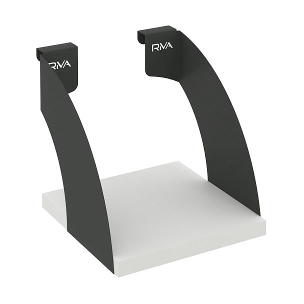 Навесные полки. Кронштейны+ЛДСП полка 200мм MAN-41-2 Белый бриллиант/Антрацит металл 200*220*200 - Вид 1