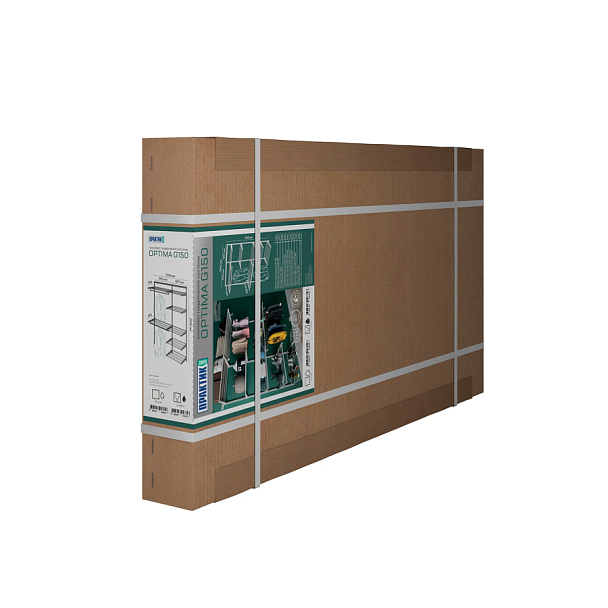 Гардеробная система OPTIMA G150, 2050х1540х450 мм, 7 полок, 2 штанги, графит, S70299917515 - Вид 4