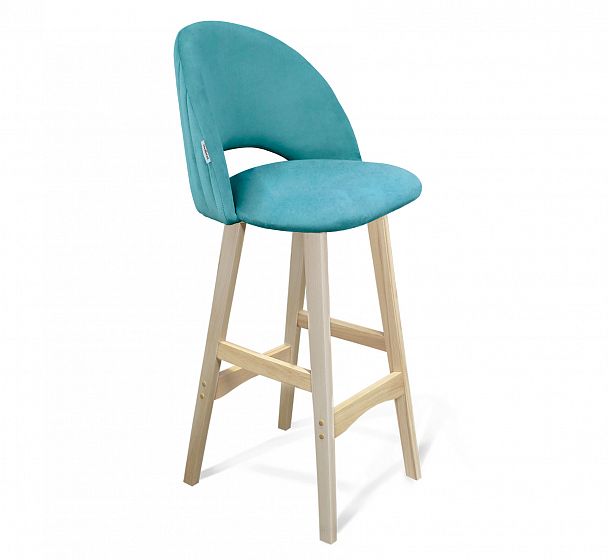 Стул барный SHT-ST34-1/S65 голубая пастель/прозрачный лак - Вид 2