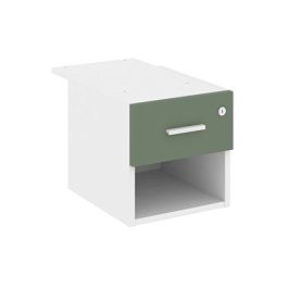 Concept Тумба с открытой нишей и 1 ящ. CN.PT-005 W Кобо/Белый Бриллиант 347*573*336 - Фото предпросмотра