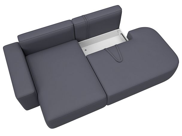 Диван угловой Лига-065 угол левый Экокожа серый - Вид 7