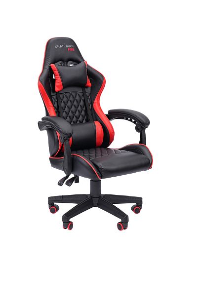 Офисное кресло Chairman CH28 экокожа, черно-красный - Вид 1
