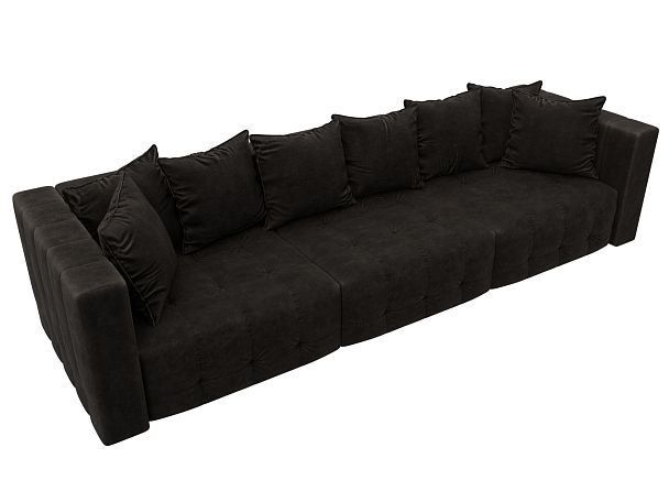 Диван прямой Лига-052 НПБ Лонг Велюр коричневый - Вид 6