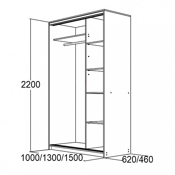 Шкаф-купе "Мираж-13.1" 460 - Вид 5