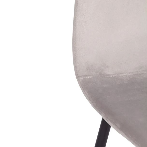 Стул Бриз/Breeze (мод.4724), Велюр/металл, Light grey (светло-серый) HLR14 / черный - Вид 7