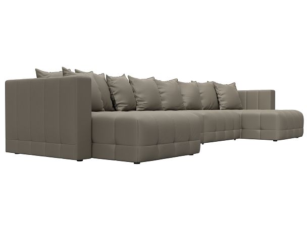 Диван П-образный Лига-052 НПБ Лонг Экокожа бежевый - Вид 3