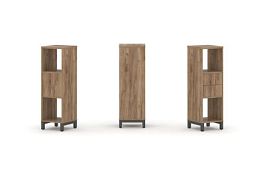 Стайл Проджект Набор стеллажа 1 сторон., 3 яр. SN.NS-311 Дуб Табак/Металл Антрацит 387*400*1248 - Фото предпросмотра