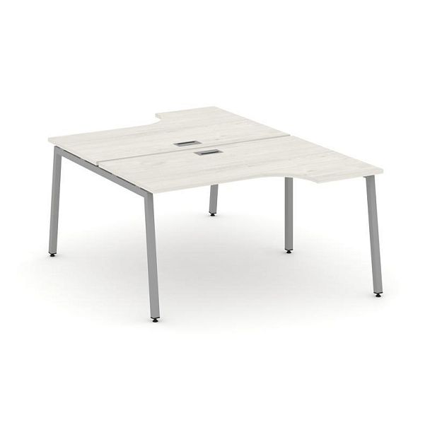 Стайл Проджект Рабочая станция эргоном. SN-4A.DRPA-021 Дуб Наварра/Металл Серый 1380*1632/1992*750 - Вид 1