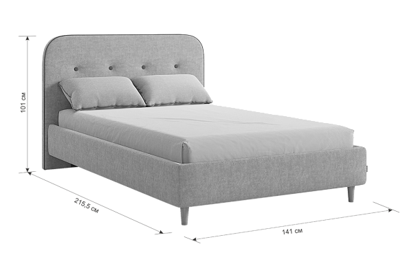 Кровать с основанием Лео 120х200 см KM1.2-19.2346 - Вид 3
