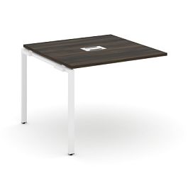 Concept Проходной наборный элемент переговорного стола CN.NPRG-011 Дуб Мали/Металл Белый 980*980*750 - Фото предпросмотра