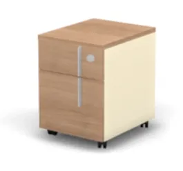 RAC022-40x50 ACCORD Тумба, 1 ящик+1 файлбокс, правая 408х500х557 Акация Шеффилд/Кашемир - Фото предпросмотра