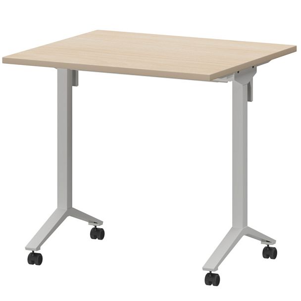 Стол мобильный складной МБ22-80.70 Бук/Белый 800x700x750 Моби - Вид 1