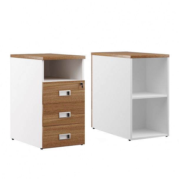 Тумба приставная 3 ящика Tess Wood 42x80x75 орех - Вид 1