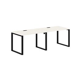 Стол 2-х местный EQWST 2380 Ясень Траун/Черный 2326х800х750 EDIS - Фото предпросмотра