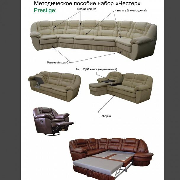 Диван "Честер 2" 2Р кожа - Вид 9