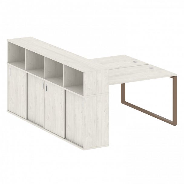 Рабочая станция "Metal System" БО.РС-СШК-4.3 дуб наварра/мокко - Вид 1