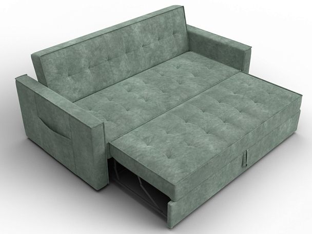Диван прямой Лига-104 (160) Велюр зеленый - Вид 7