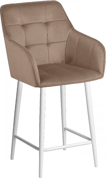 Полубарное поворотное кресло Мони К, Confetti latte/белый - Вид 4