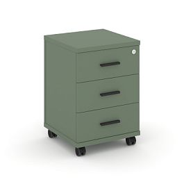 Concept Тумба мобильная 3 ящ. CN.TUM-003 B Кобо/Металл Черный 420*420*615 - Фото предпросмотра